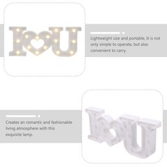 Uonlytech Light Up I Love You Sign I Love You Letters Sign Battery Operated L…