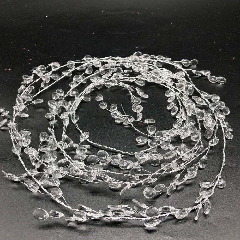 1.5M Acrylic Crystal Beads Curtain Garland Branch String Party Wedding Decor