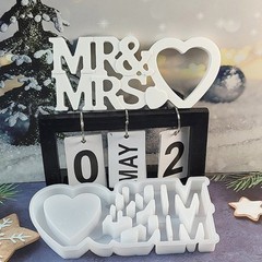 Handmade Love Sign Stand Ornament Silicone Mold for Wedding Decors