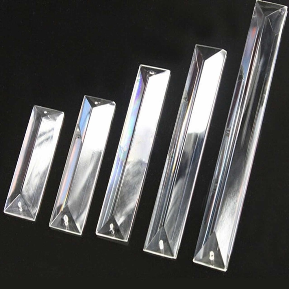 10Pcs One Hole Clear K9 Crystal Prisms Chandelier Lamp Parts Party Decorations
