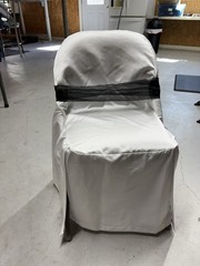 Set Of 10 Custommade Satin SlipCovers For Padded Folding Chairs Pink Black Bows
