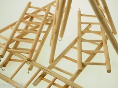 Wood Hamster Gerbil Mouse Bird Parrot Small Animals Ladder With Hooks 10″ – 48″