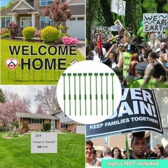 Lightweight Yard Signs Stakes Protest Sign Holders,Parades Slogan Poles, Warn…