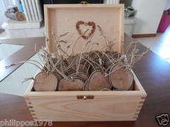 6 wooden tags from greek olive branch or other – wedding decoration -wood slice