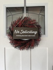 No Soliciting Sign for House Funny – No Soliciting Sign For Door – Seriously,…