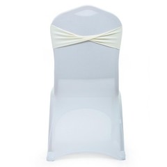 MDS Pack of 25 Spandex Chair Sashes Bows Elastic Stretch Dining Chair Bands T…