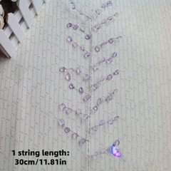 Acrylic Crystal Bead Flower Branch String Bridal Headdress Wedding Props Craft