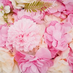 6pcs Artificial Flower Wall Panels Decorative Faux Hydrangea Floral Wall Mat Pad