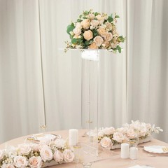 32″ Clear Acrylic Flower Display Stand Square Top and Base Party Decorations