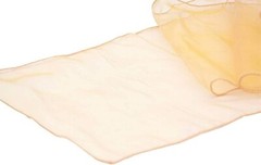 Set of 100 Organza Sheer Chair Sashes Bow Ties 7×108 in for Wedding Party (Gold)
