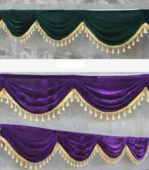 2 Meter Velvet Tassel Swag Drape Panel Wedding Stage Background Party Decor