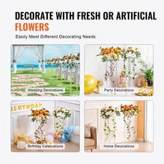 VEVOR 10PCS 23.6inch Tall Wedding Column Flower Stand Display Rack Acrylic