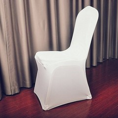 100 Pieces Universal White Polyester Spandex Folding Chair Cover Wedding Party