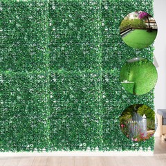 12 Pack Artificial Boxwood Wall Hedge Mat PE Privacy Fence Grass Panels 40*60cm