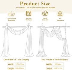 Wedding Arch Draping Fabric Backdrop 1 Panel 60″ X 26Ft Dusty Rose Drapes Curtai