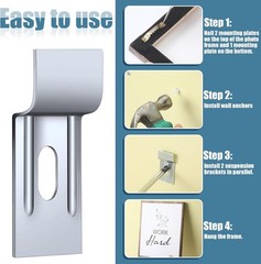 100 Pcs Picture Hanging Security Wall Support Brackets Picture Hanging Brackets