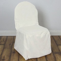 50 Ivory POLYESTER BANQUET CHAIR COVERS Wholesale Wedding Party Decorations