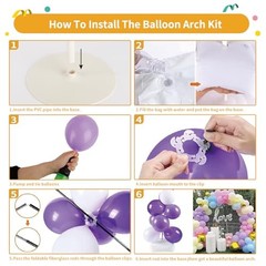 Balloon Arch Kit, 8ft Tall & 9ft Wide Adjustable Balloon Arch Frame Stand
