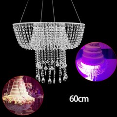 Romantic Wedding Hanging Cake Swing Stand Crystal Chandelier Rack Venue Decor