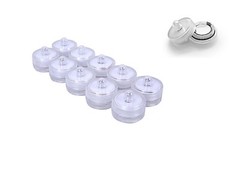 10 PCS Flameless Votive Candles Battery Operated submersible LED Tea Light USA