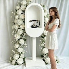 Wedding Phone Booth Audio Guest Book, Portable Venue Decoration for Guest