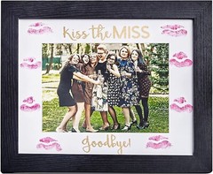 Bachelorette || Bride Gift || Picture Frame Kiss The Miss Goodbye || 5×7″ || NEW