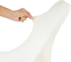 20Pack Ivory Spandex Folding Chair Covers in Stretch Washable Fabric for Wedding
