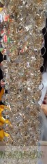 Top Quality Crystal Glass Champagne Beads Chain Wedding Decoration Curtains 1M