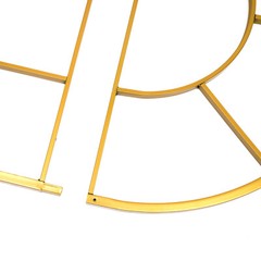 Gold Metal Wedding Arch Chiara Backdrop Stand Round Flower Balloon Frame 2m