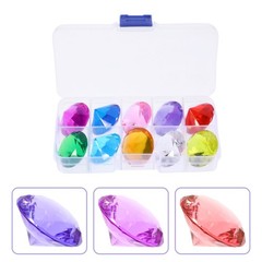 10Pcs Kids DIY Acrylic Gems Toy Colorful Reusable Jewelry Making Accessories