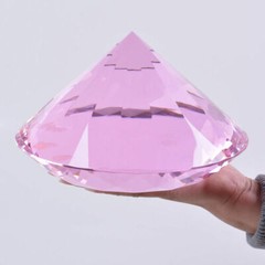 200mm Huge Pink Crystal Diamond Paperweight Wedding Centerpieces Gifts