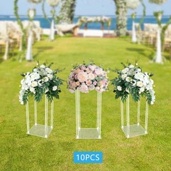 10Pcs Clear Acrylic Flower Stand for Wedding Centerpieces Wedding Flower Vases
