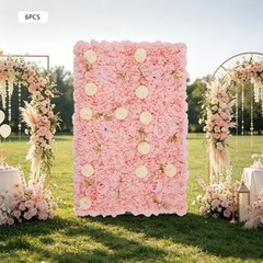 Artificial Flower Wall Panels Wedding Home Decor Backdrop Floral Backgrounds