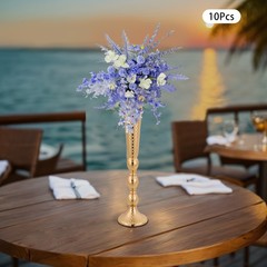 10* Countertop Flower Stand Gold Iron Wedding Flower Vases Table Decoration