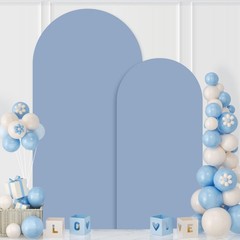 MODFUNS Dusty Blue Arch Cover 6&7.2ft Spandex Wedding Arch Backdrop Covers Set