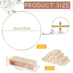 OurWarm 12Pcs 12 Inch Floral Hoop Centerpiece with Stand for Table, Metal Cen…