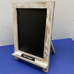 Mini Wood Wedding /Rustic/Chalkboard Style sign Easel W/ 1 Chalk Marker 9.5″X14″
