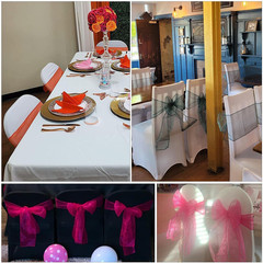 Elegant Organza Chair Sashes Sheer Fabric Sashes for Weddings, Parties, and Spec