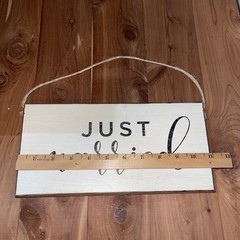 Rustic Marlin Just Married Wedding Sign Decor Wooden Hanging Celebration USA