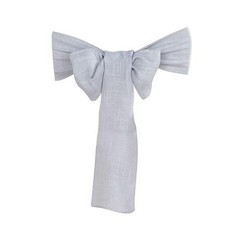 5 SILVER CHAIR SASHES Premium Polyester Faux Burlap Wedding Decorations