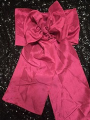 28 pcs Taffeta Chair Cover Bow Sash 104″x7″ Fuchsia Wedding Party Event Banquet
