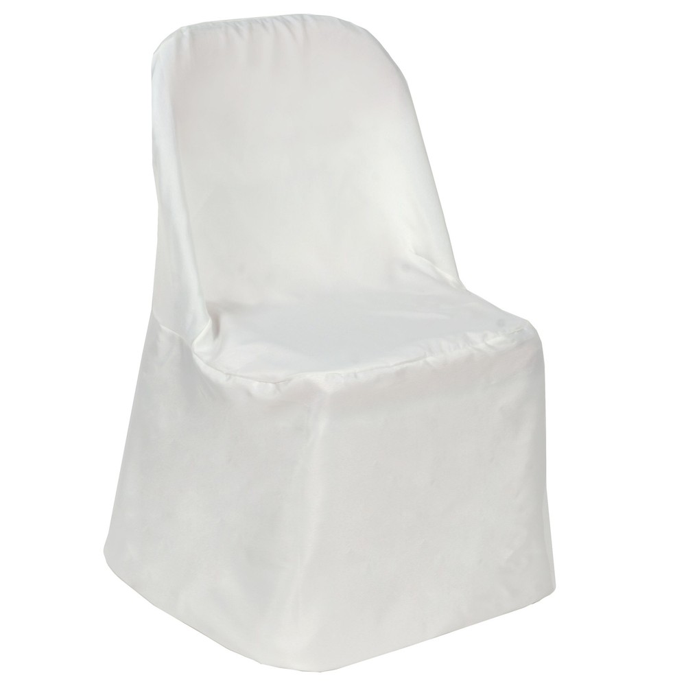 100 IVORY Polyester FOLDING CHAIR COVERS Wedding Party Banquet Event Decorations