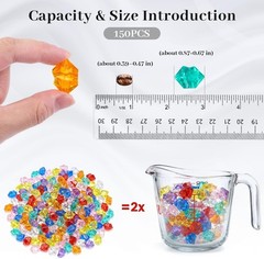 150PCS Water-Resistant Acrylic Gems – Perfect for Vibrant Displays & Aquariums