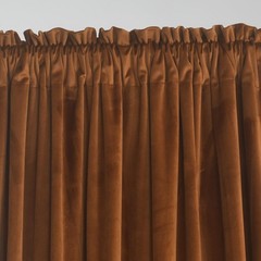Roslynwood 96-inch Length Brown Velvet Curtains for Bedroom, Rod Pocket Heavy…