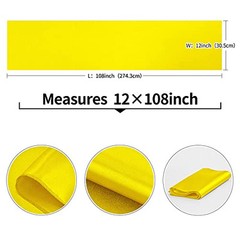 4-Pack Yellow Satin Table Runner 12 x 108 Inch Long Bright and Smooth Silk