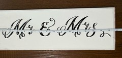 Mr & Mrs Metal Home Wedding Wall Hanging Sign 16x 5.5