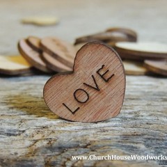 Unfinished Wood Heart Craft Embellishments Party Table Scatter DIY