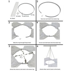 Ceiling Draping Canopy 20″ Hoop Hardware Kit 4 Panels Party Wedding Decorations