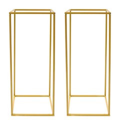 Set of 2 Gold Wedding Flower Stands Flower Display Rack For Wedding Party Decor