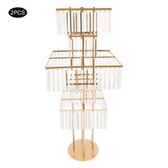 2 PCS Flower Stands, 5 Tiers Flower Vase Stands, 125cm(H) Wedding Flower Stands